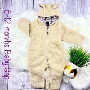Baby Gap Bunny Ear Sherpa Hoodie One Piece Jacket